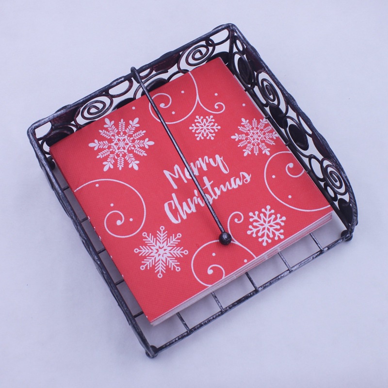 20pcs/set Serbet Motif Snowflake Natal Dekorasi Pesta &amp; Restoran Tisu Wajah Kertas Sekali Pakai