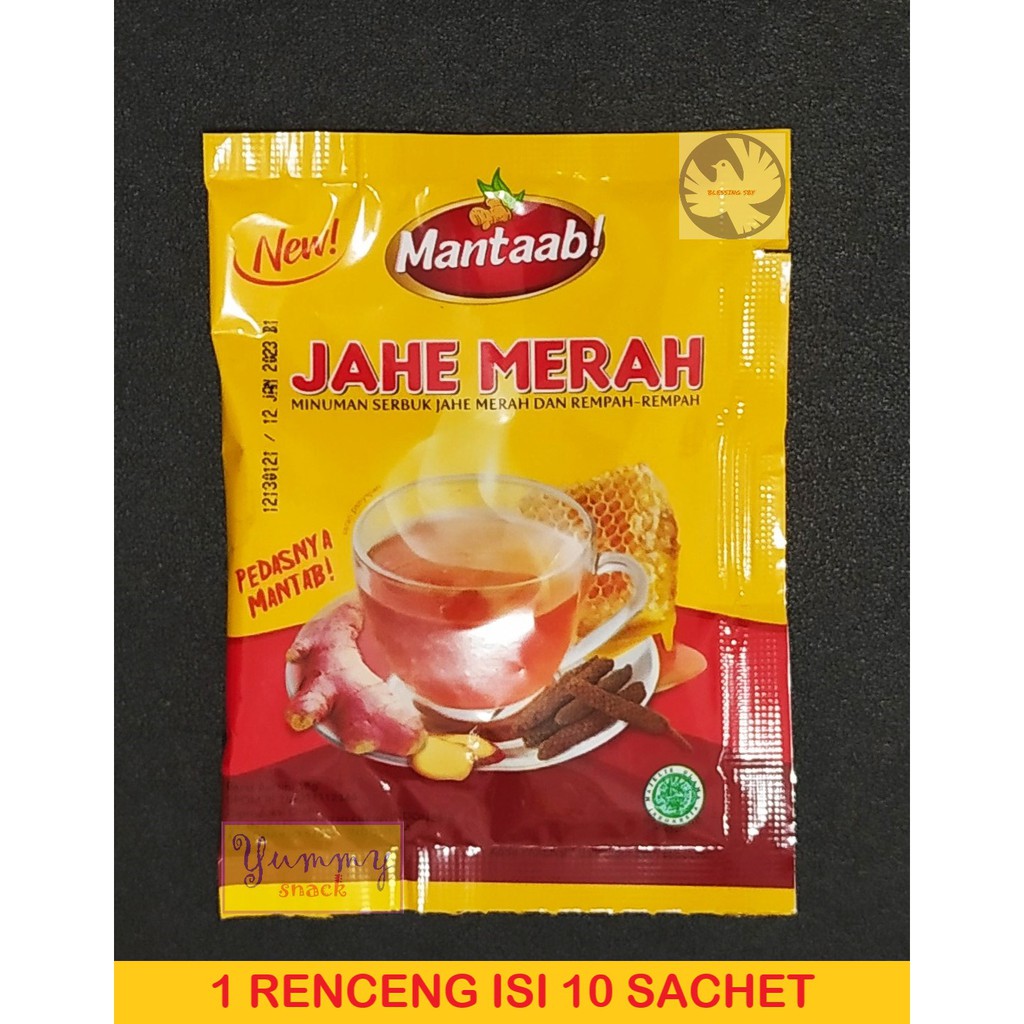 Mantaab Minuman Serbuk Jahe Merah Intrafood 1 Renceng Isi 10 Sachet Shopee Indonesia