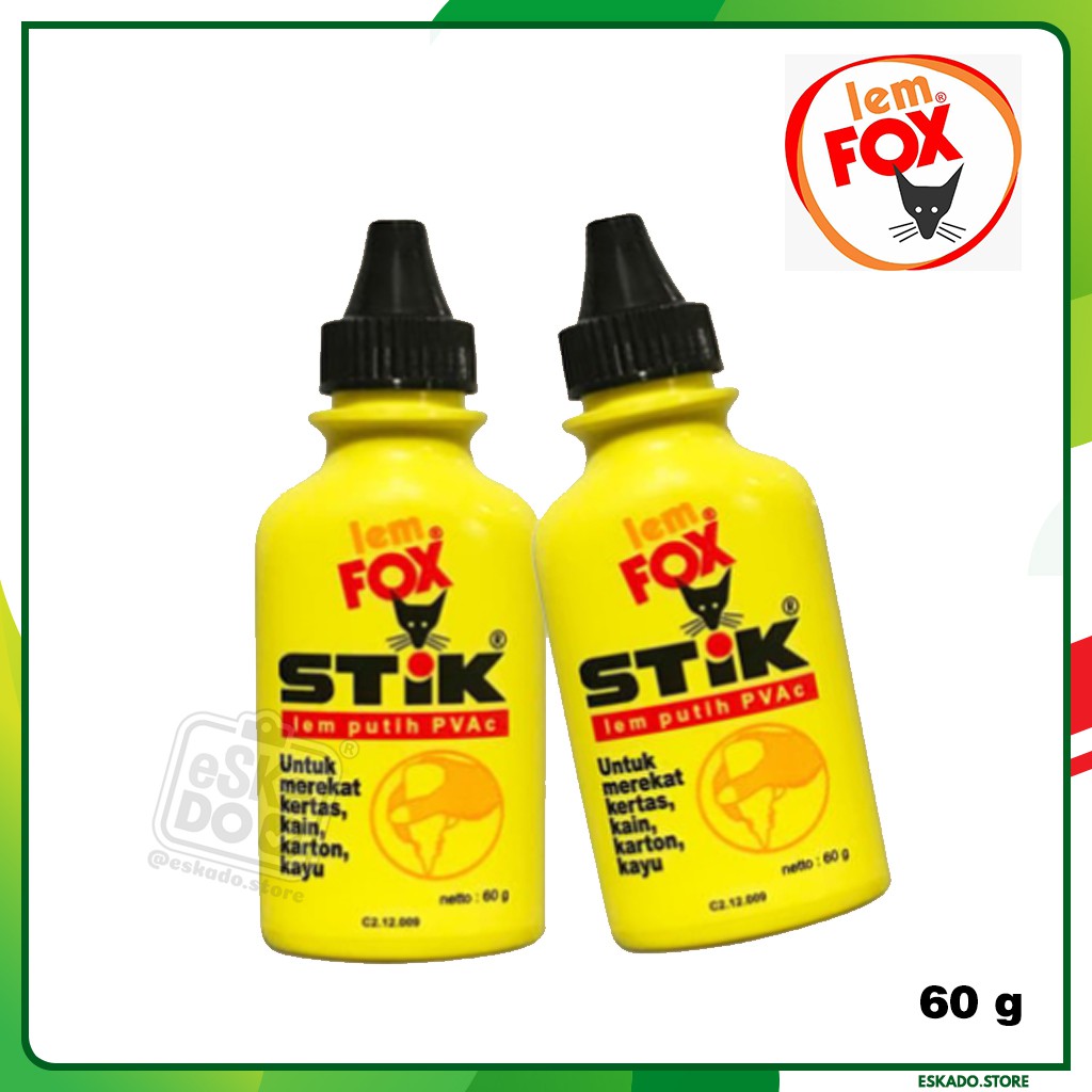 

LEM FOX STIK 60g (Untuk Kertas, Karton dan Kayu)