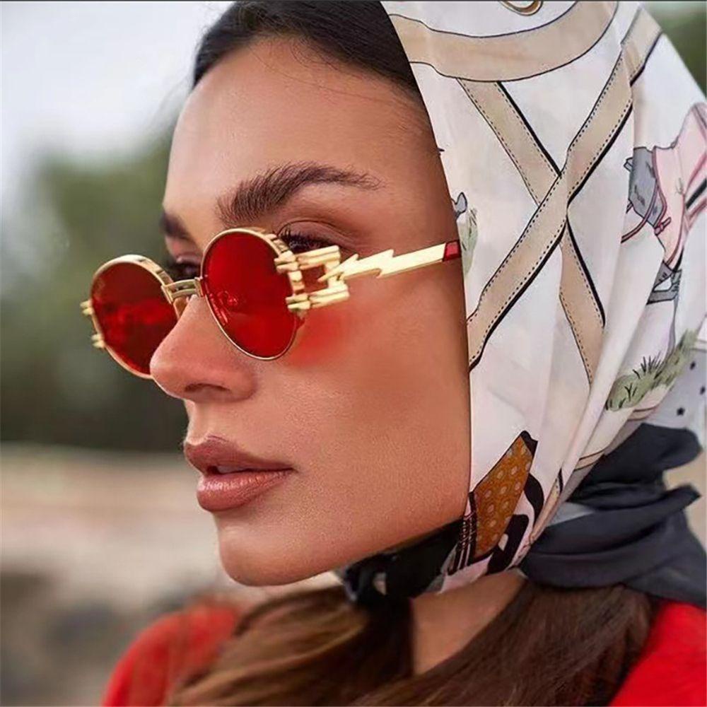Top Y2K Kacamata Hitam Gaya Retro Hip Hop Untuk Wanita