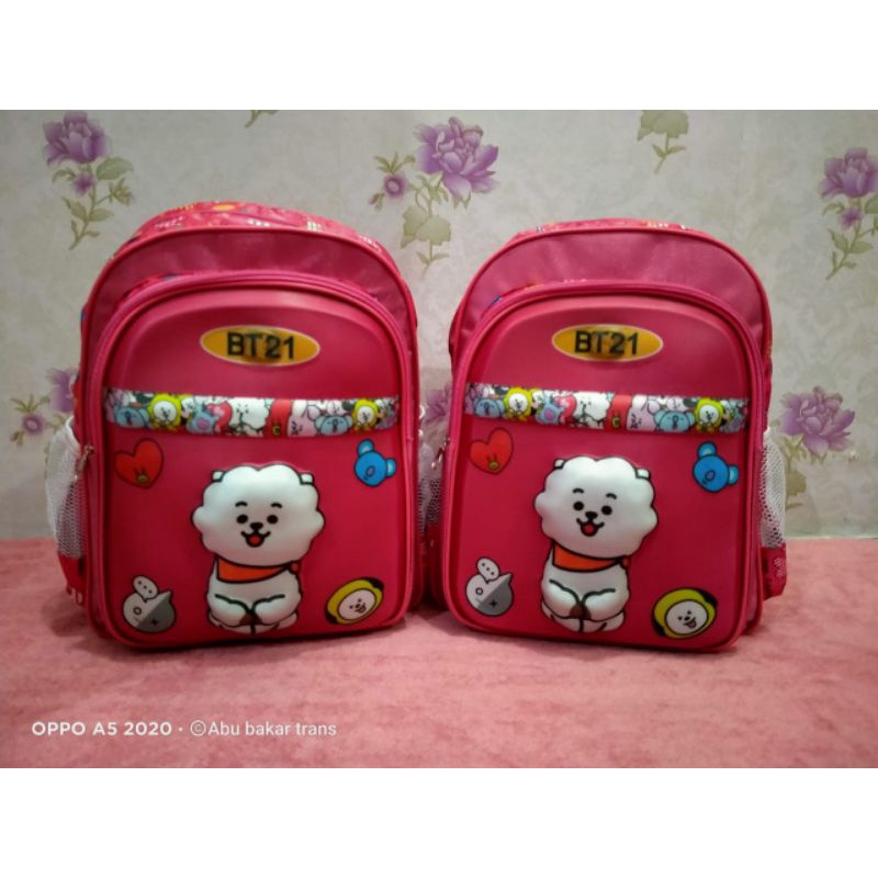 tas LED BT21/Tas cewe/tas SD kelas 1/tas sekolah/tas anak  perempuan