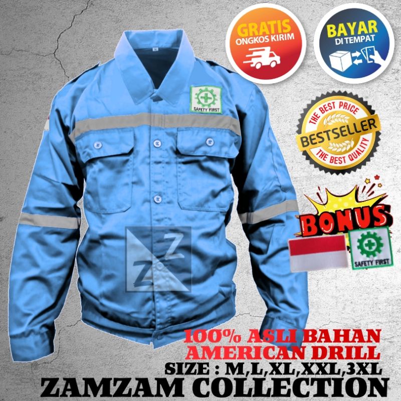 BAJU SAFETY KATELPAK WERPAK KEMEJA SERAGAM SAFETY KERJA TEHNIK LAPANGAN BAJU SAFETY LENGAN PANJANG BAJU SAFETY K3 BAJU SAFETY PROYEK BAJU SAFETY TAMBANG BAJU SAFETY KEREN BAJU SAFETY WELDER BAJU SAFETY MEKANIK