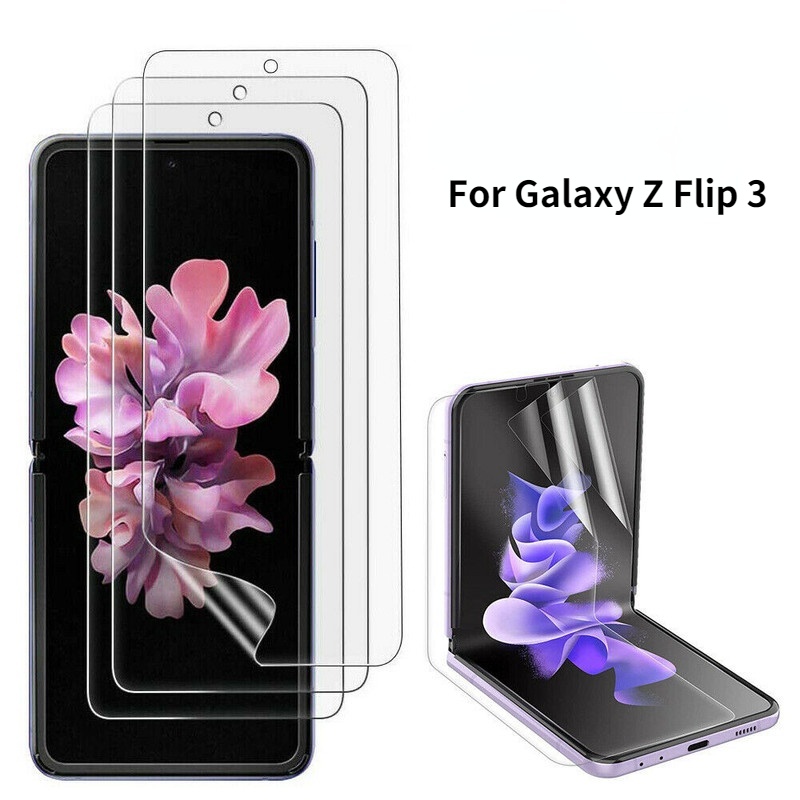 Pelindung Layar Hydrogel HD Anti Gores / Sidik Jari Untuk Samsung Galaxy Z Flip 3