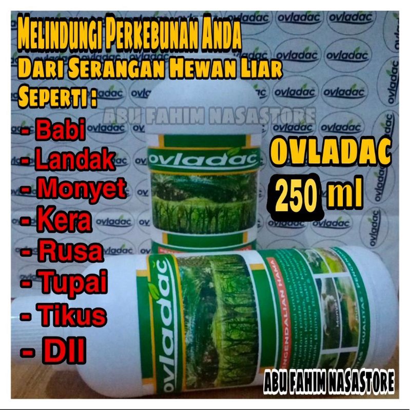 PRODUK- OVLADAC 250 ML / RACUN PENGENDALI HAMA TANAMAN / RACUN HAMA BABI / RCUN MONYET, BERUK, KERA,