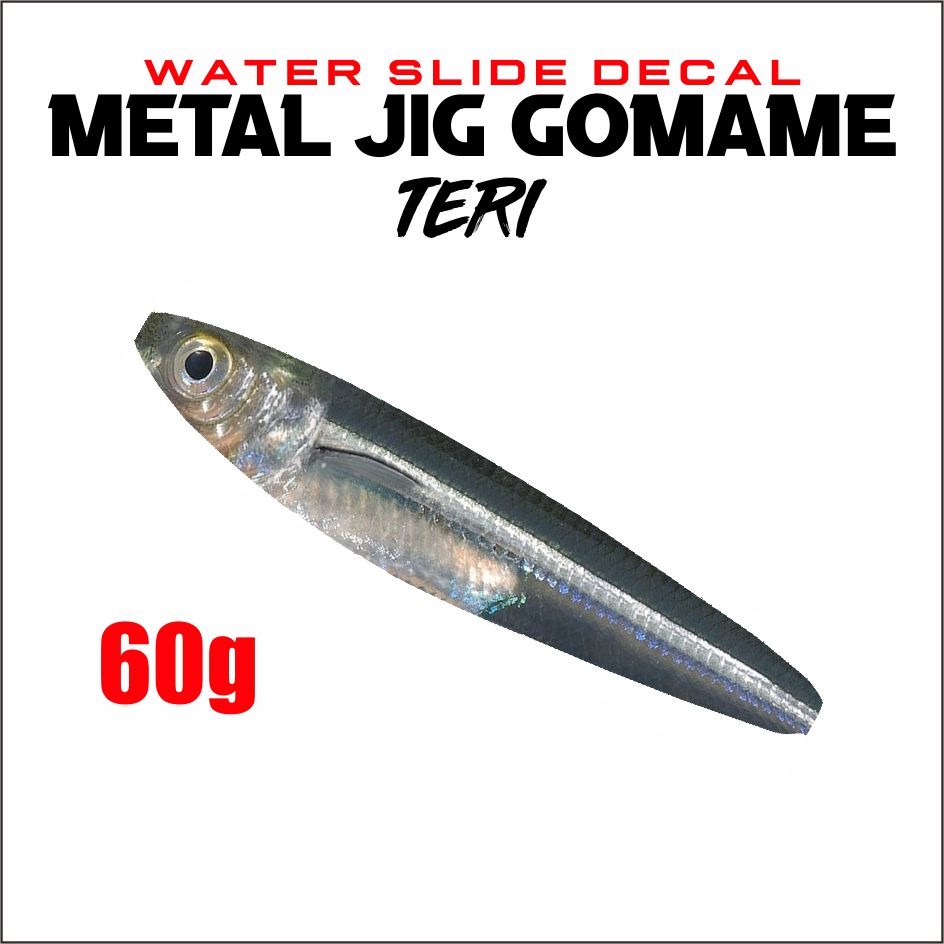 Gomame Teri Water Slide Decal stiker Metal Jig 60g 80g 100g