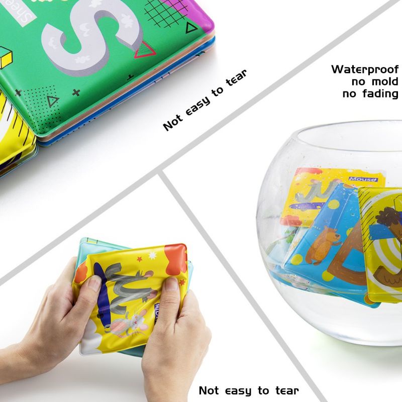 Mainan Edukasi Bayi Flash Card Kartu Pintar Alphabet Mainan Mandi Anak Bath Book Soft Cards TEYTOY Baby Toys Infant Bath Toy, ABC Alphabet Cards Waterproof Early Learning Educational Toy Buku Bantal Mainan Mandi Anti Air Kado Ultah Ulang Tahun Anak