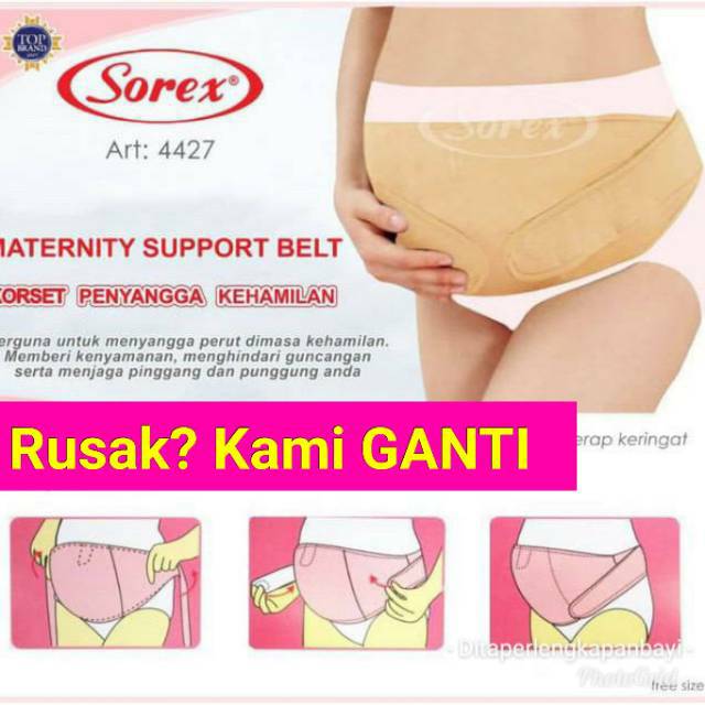 SOREX Korset Penyangga Kehamilan Korset Hamil 4427 Stagen Wanita Ibu Hamil Sorex Maternity Corset Support Belt 4427 - Sabuk Hamil - Hitam SABUK HAMIL MATERNITY BELT SABUK HAMIL MURAH KORSET HAMIL SABUK HAMIL BELT HAMIL GURITA HAMIL SOREX