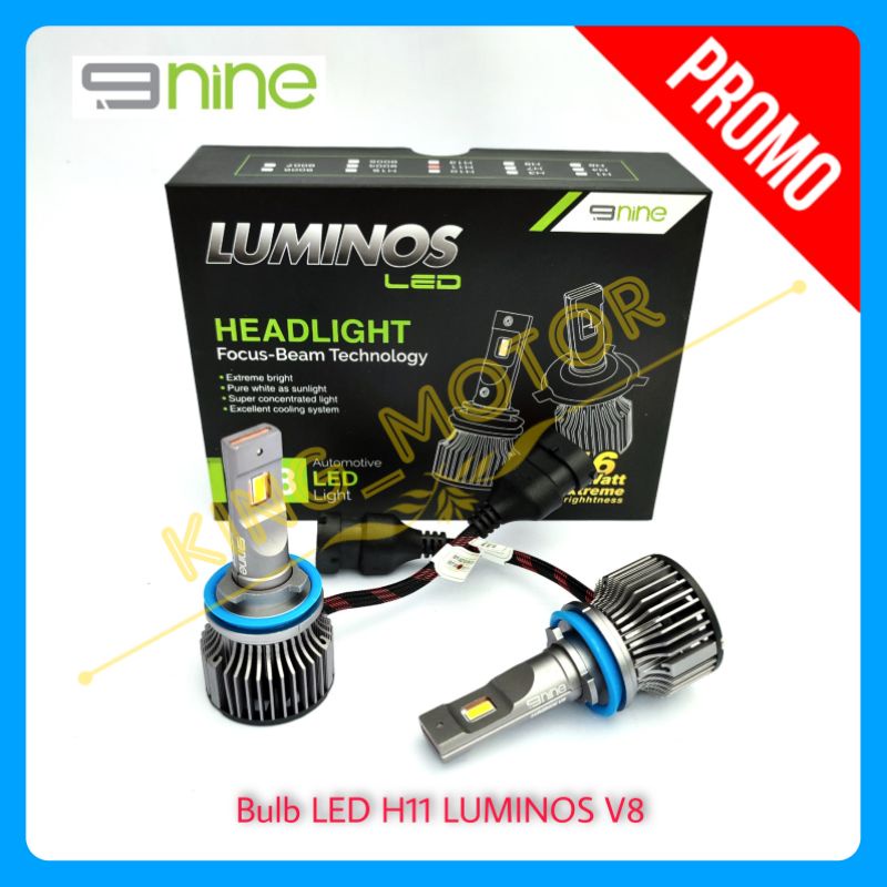 Bulb LED H11/H8/H16 LUMINOS V8 Extream Brightness by 9Nine