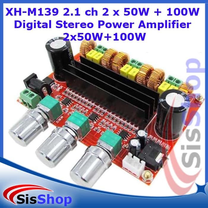 XH-M139 2 x 50W+100W Digital Stereo Power Amplifier TPA3116D2 TPA3116