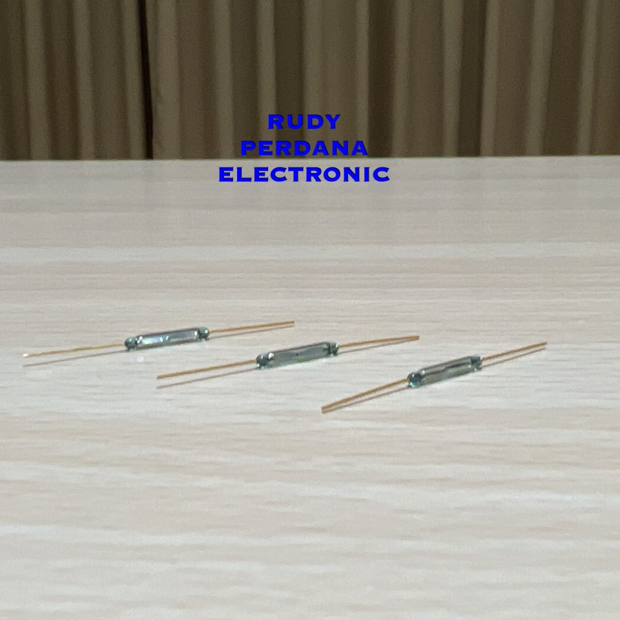 REED SWITCH SAKLAR GOLD EMAS MAGNETIC MAGNET SENSOR KECIL 15MM 1.5CM