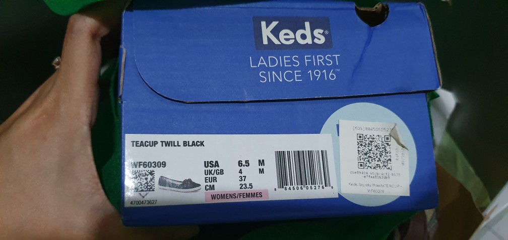 Keds Sepatu Wanita Teacup Twill Black Wf60309