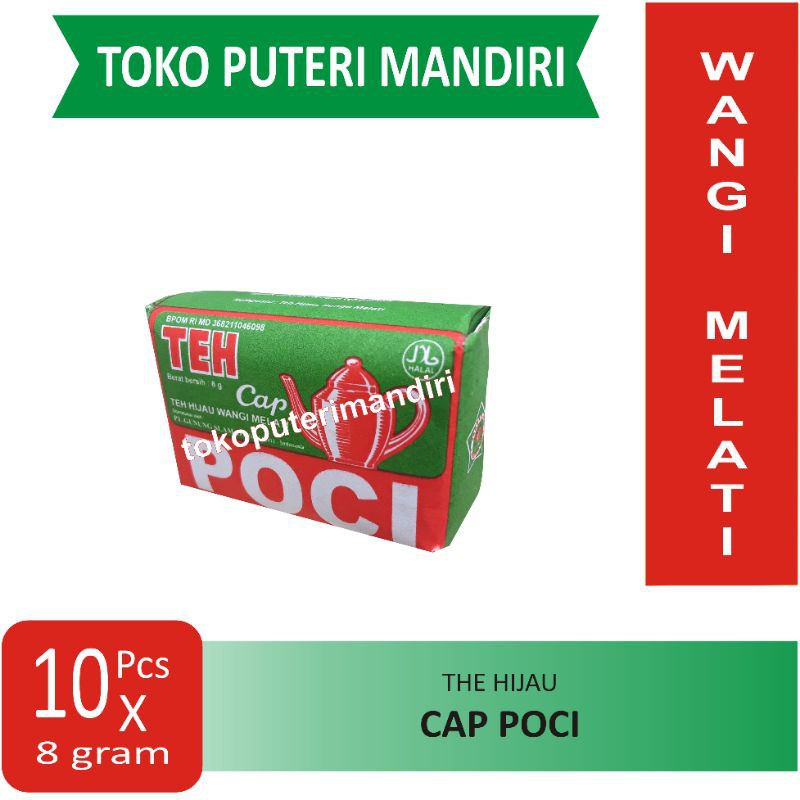 

Teh Hijau Cap POCI Wangi Melati Pack isi 10 Pcs