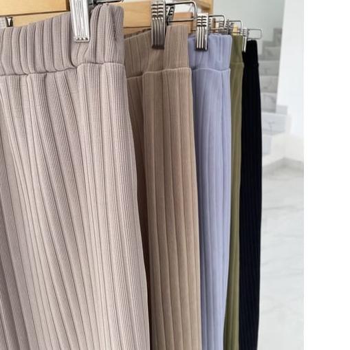 Berkualitas VTZEN - ZEC OOTD Wanita Setelan EVI / Nonio Knit one Set RIB  XL  ROK + BAJU  / Setelan 