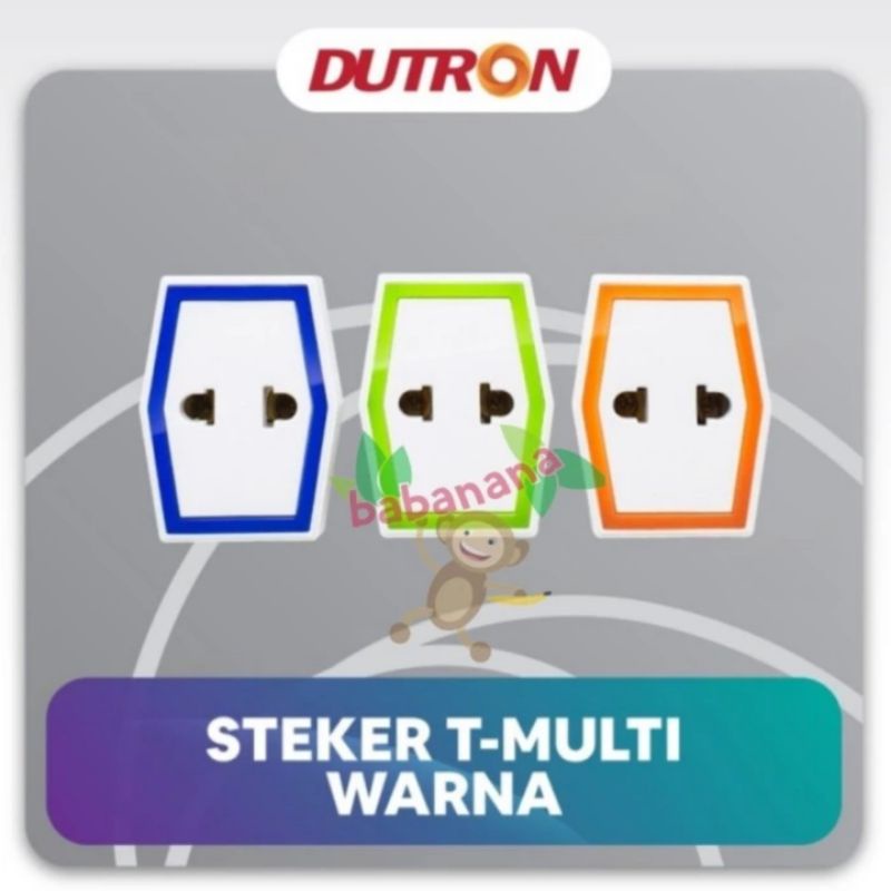 Dutron T cabang 3 colokan listrik stop kontak adaptor adapter SNI