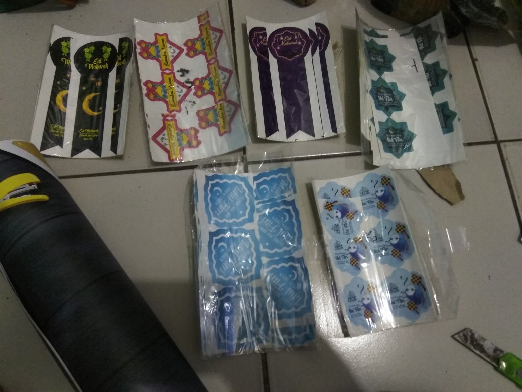 Stiker Segel Tutup Botol  Idul Fitri - Sticker Segel Kemasan Isi 10 Pcs/pack