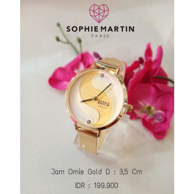 JAM TANGAN WANITA OMIE GOLD SOPHIE MARTIN PROMO