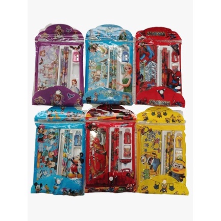 

Dapurcantik Paket Alat Tulis 6in1 Karakter Stationery Set Set Alat Tulis - 9549