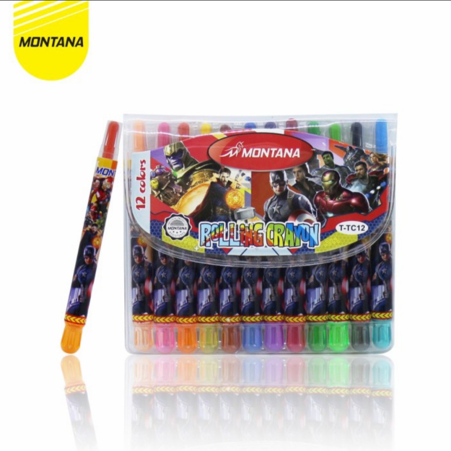Krayon Putar | Kelir Warna | Crayon Twist Montana T-TC12 Mini 12 Warna