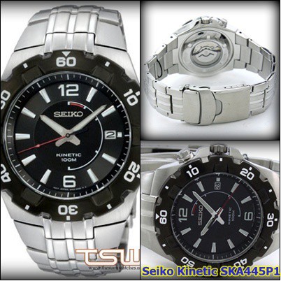 Seiko Kinetic SKA445P1 Black Dial PR Indicator | Jam Pria SKA445