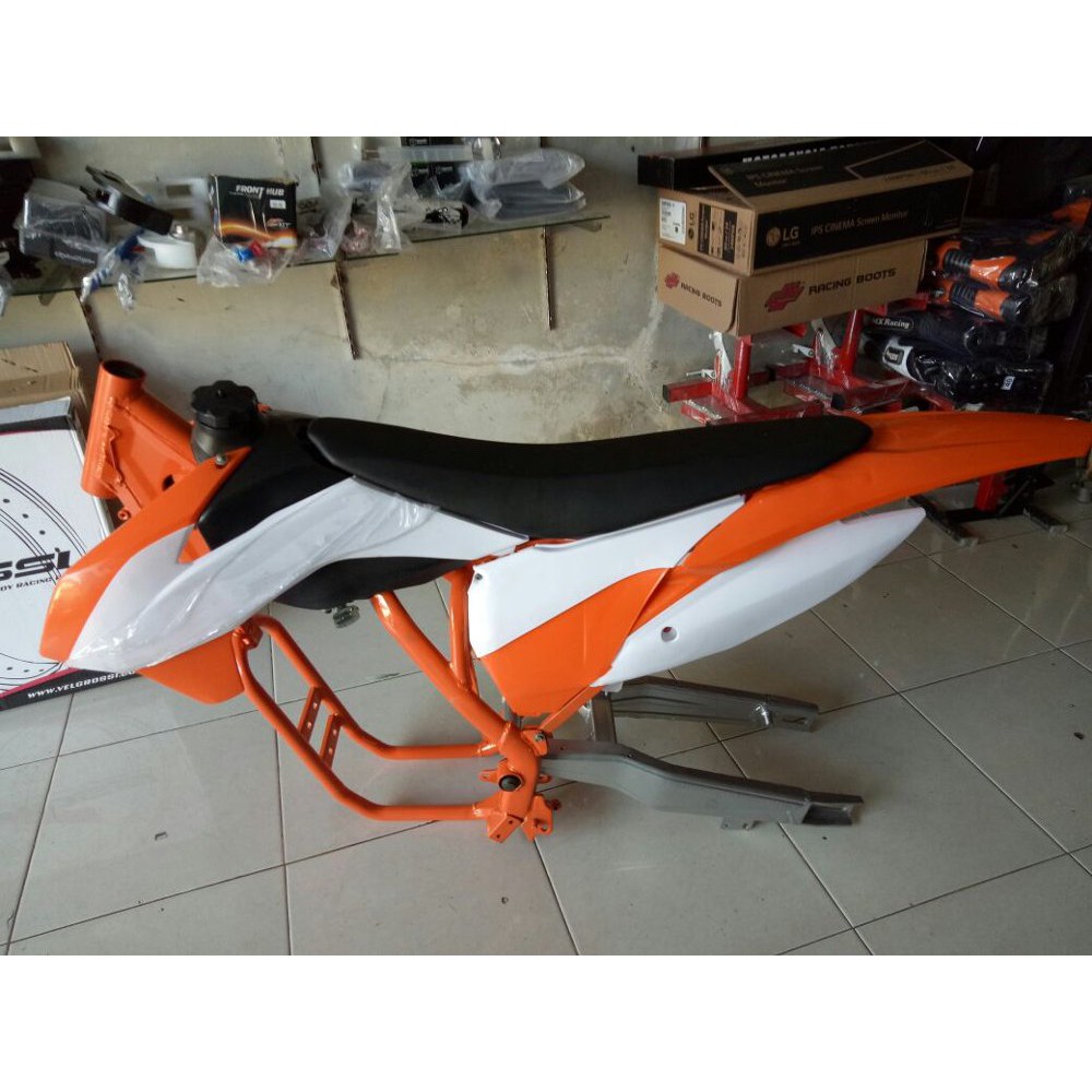 paket sasis trail supermoto ktm250 plus bodyset made in cina pnp semua mesin