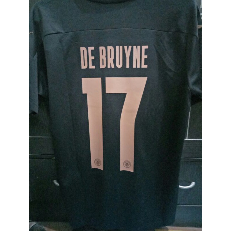 Jersey Bola Manchester City Away 2020/2021 Grade Ori + Nameset 17 DE BRUYNE