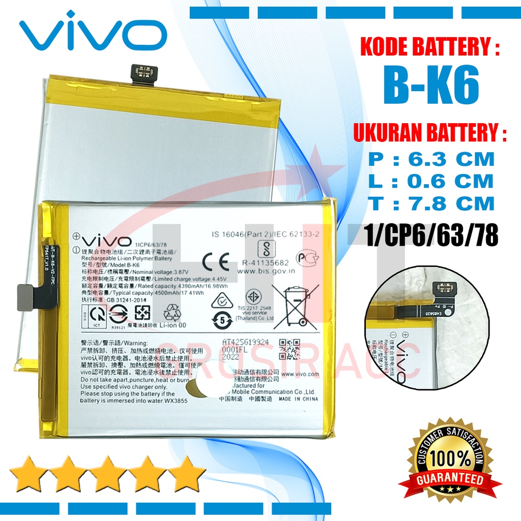 Baterai Battery Ori Vivo V19 / Kode Baterai B-K6