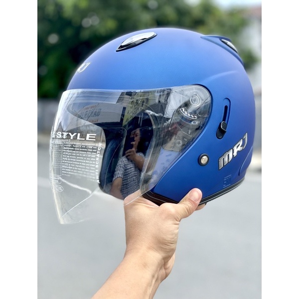 Helm Half Face Centro Double Visor G2 Mrj Gmt Pria Wanita Dewasa Sni