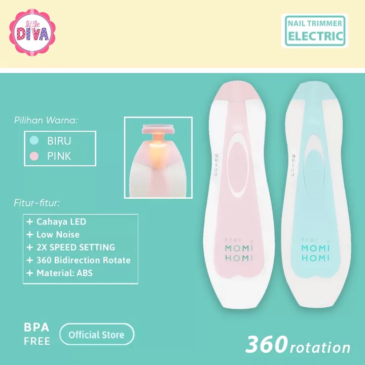 Alat Potong Kuku Bayi Elektrik Baby Nail Trimmer Kikir chn nail art kikir kuku anak