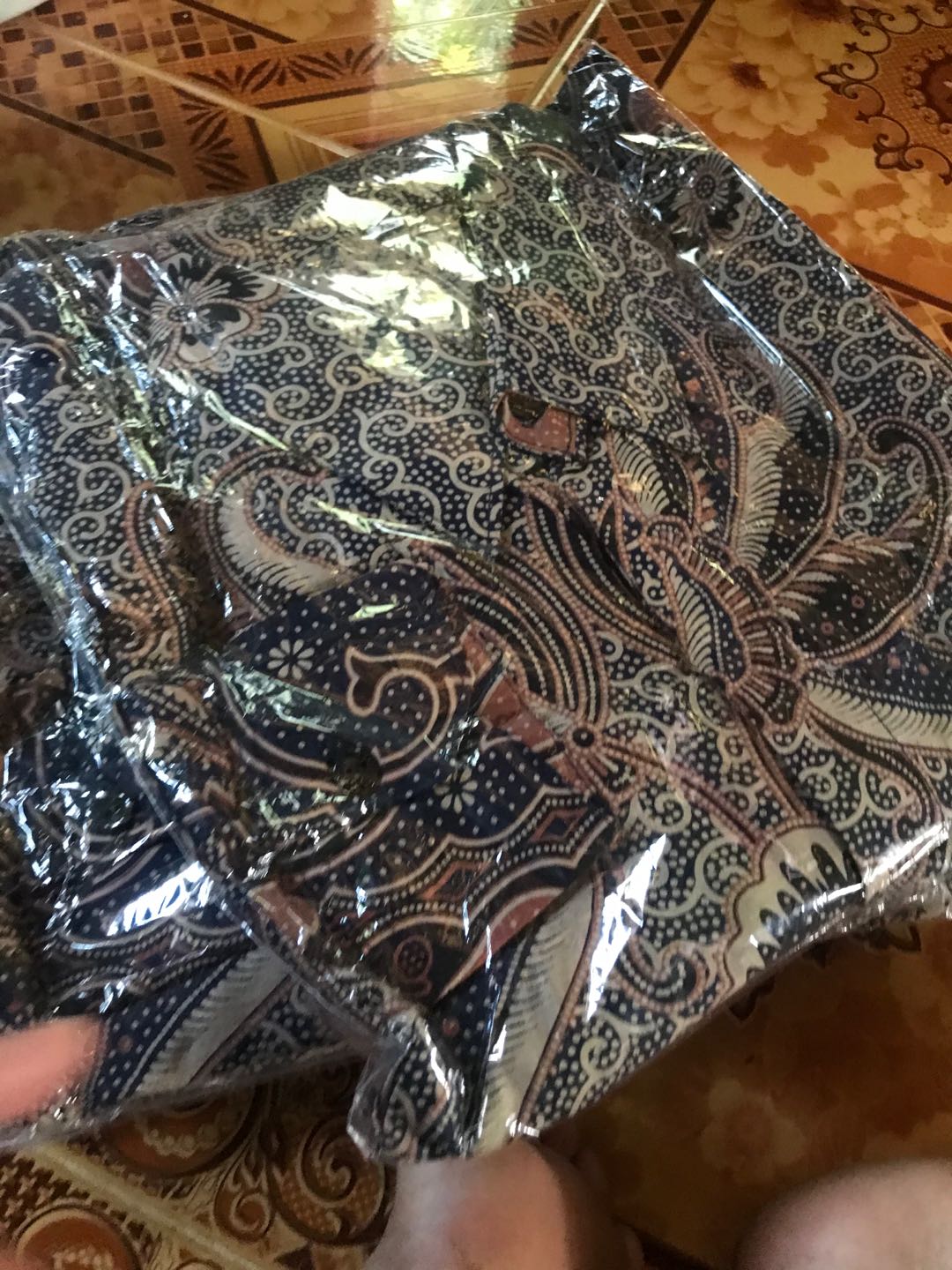 Batik Pria Size M L Xl Xxl  Bswart Batik Hrb026 Kenongo Hem Panjang Padi
