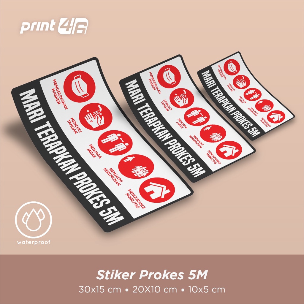 

Sticker Prokes 5M Stiker Wajib Protokol Kesehatan