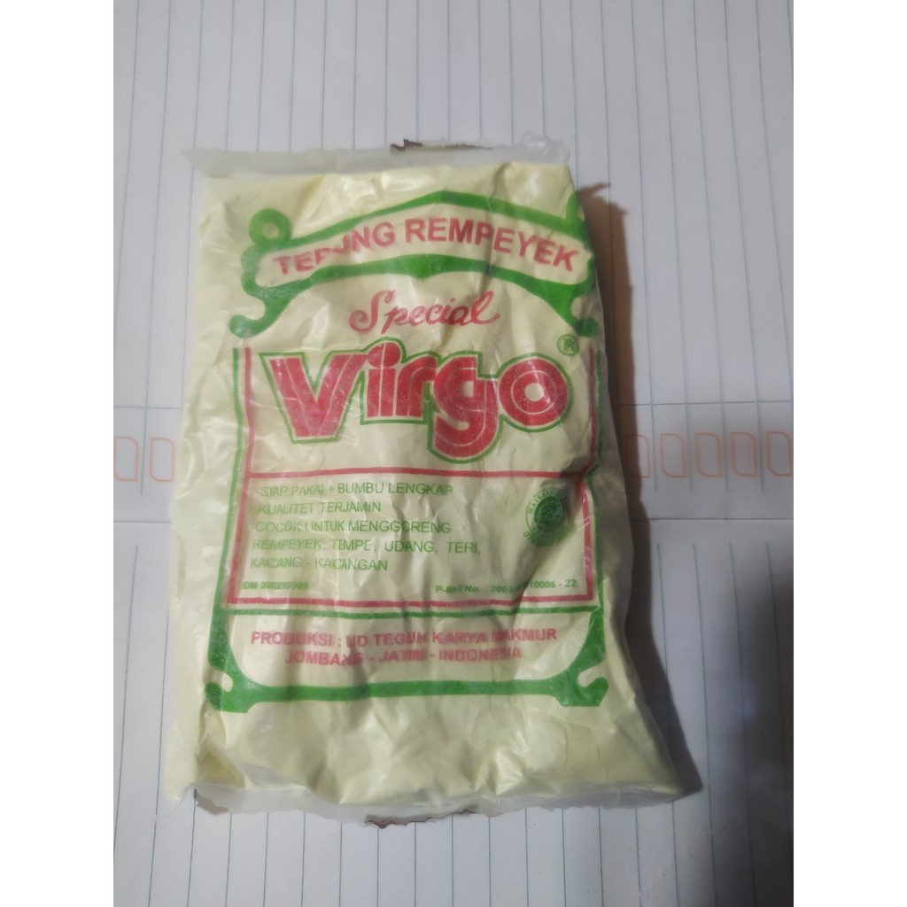 

Tepung Rempeyek Peyek Cap Virgo Sachet Murah Enak