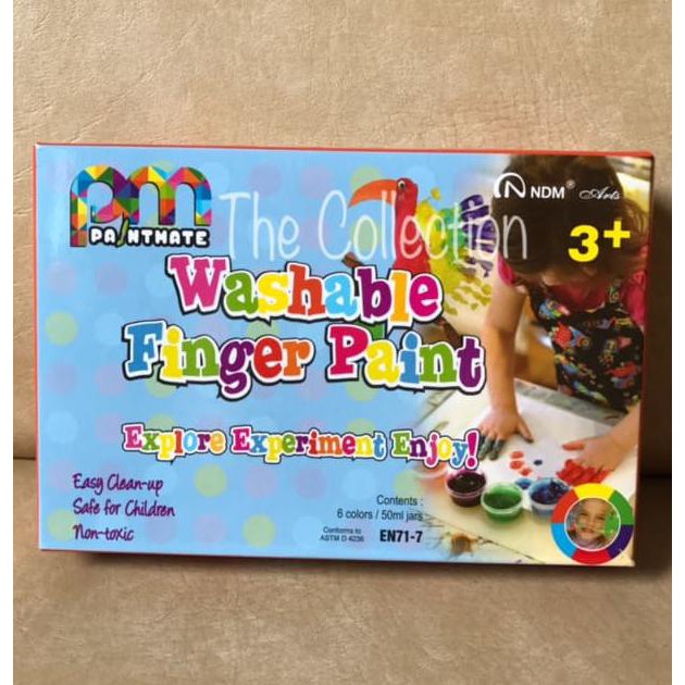 

HOT SALE ATK0313PM 6 Warna Washable Finger Paint PAINTMATE Cat Air Jari Anak TK