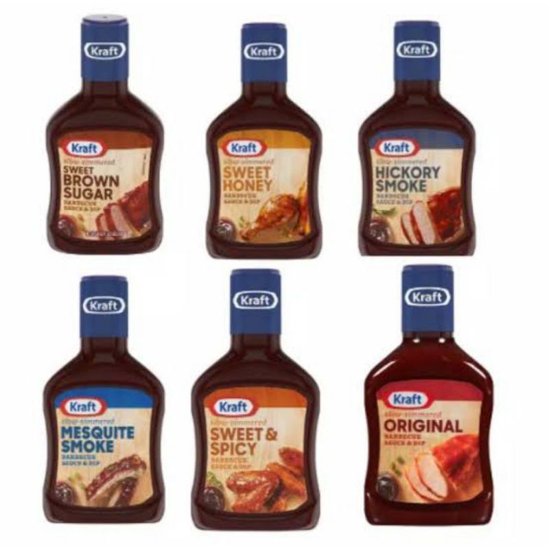 

Kraft Barbeque Sauce Original Spicy Honey Hickory Smoke Sweet Brown Mesquite