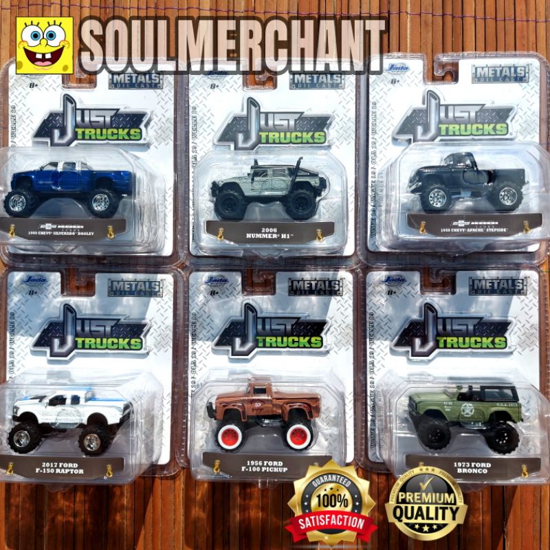 JADA JUST TRUCKS WAVE 19 FORD F-100  F-150 RAPTOR BRONCO CHEVY APACHE SILVERADO DOOLEY HUMMER