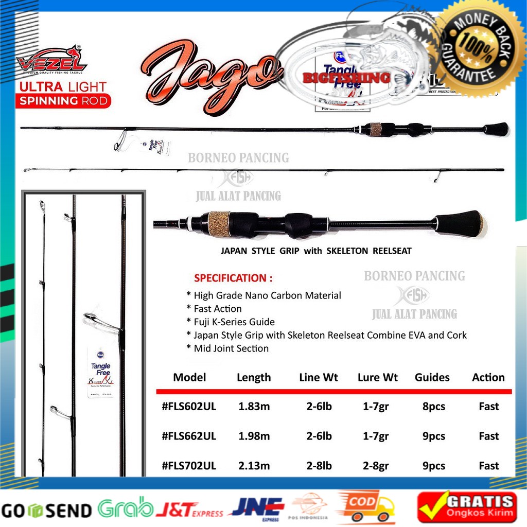 Stik Vezel JAGO 702UL 2 - 8Lb Ultra Light