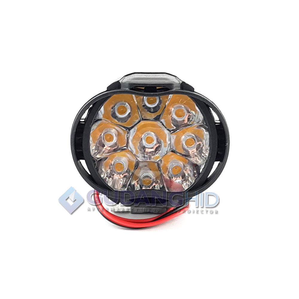 Lampu Tembak Sorot LED Spion Motor Mobil Cree 9 Mata 9W 12V Spotlight