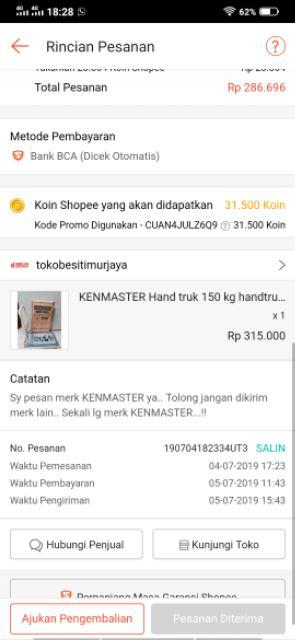 Kenmaster Hand Truk 150 Kg Handtruck Troli Trolley Lipat Barang