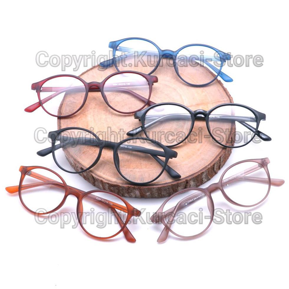 F5 Best Price Paket Frame Free Lensa Minus - Kacamata Frame Pria Wanita Korea Guess 8284 Bulat