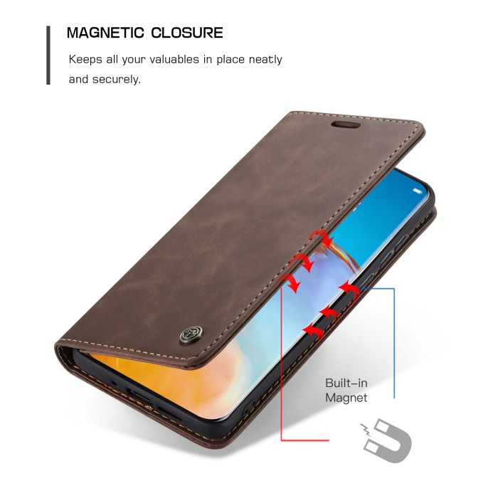 HUAWEI P40 LEATHER FLIP WALLET CASE DOMPET MAGNETIC COVER