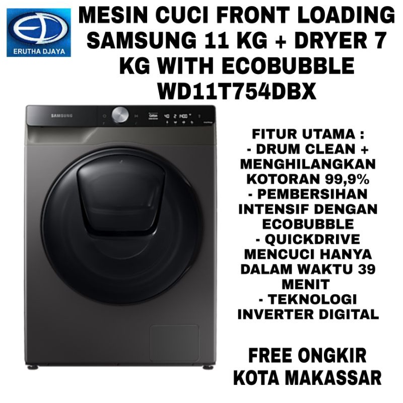 Jual Mesin Cuci Front Loading Samsung Kg Dryer Kg With Ecobubble