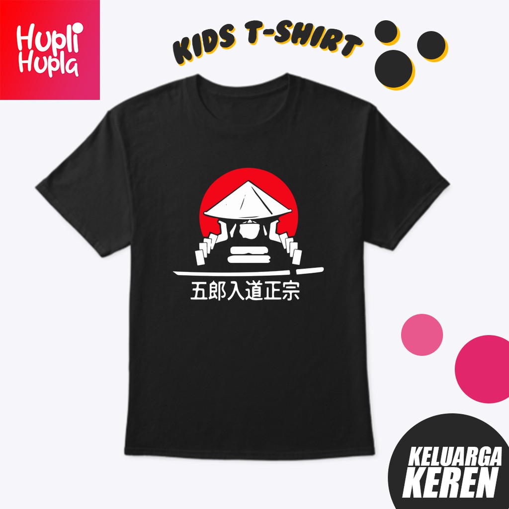 Kaos Anak samurai-katana  Bahan Distro Katun Combed