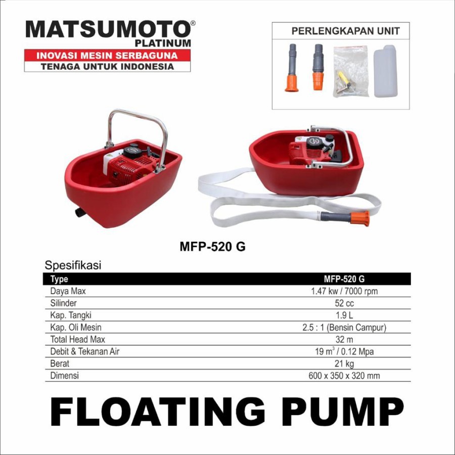 Pompa Air Apung Matsumoto Floating Pump MFP-520G