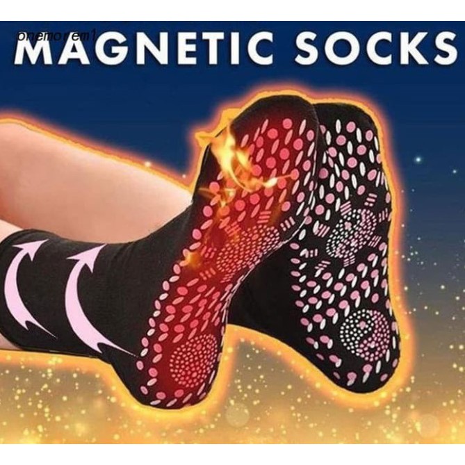 Kaos Kaki Magnet Terapi Pemanas Penghangat Telapak Kaki Tourmaline Magnetic Socks Kaos Kaki Magnetik