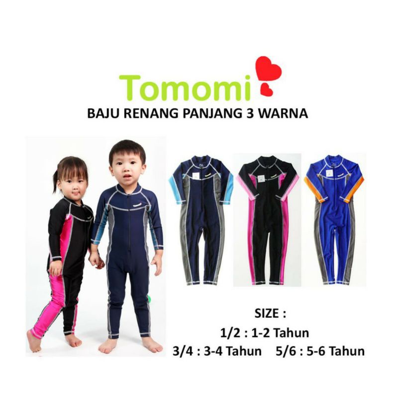 Swimwear tomomi baju renang anak laki-laki model diving panjang