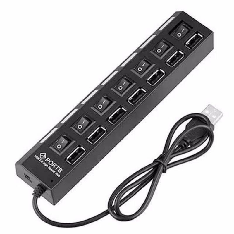 USB Hub 7 Port - Hiqh Speed / usb hub on off 7 port usb 2.0 for komputer