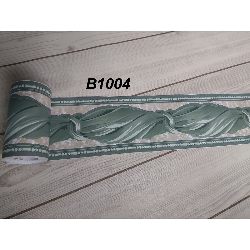 Wallpaper Sticker Border Lis Pembatas Pita Hijau Cantik