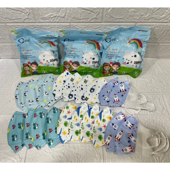 Masker Ccare Masker Anak Duckbill isi 20pcs - Masker DB Anak Cewe