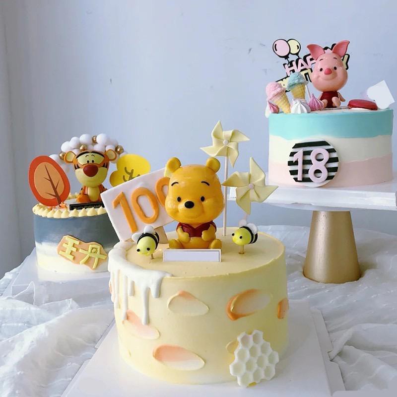 Winnie The Pooh Tiger Piglet Figure Toys Hiasan Kue Birthday Mainan Anak Shopee Indonesia