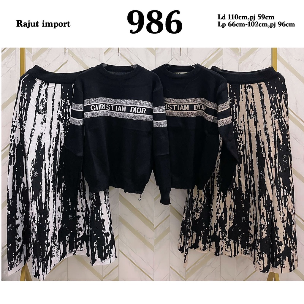 Ready One Set  Cristian Dior/ one set Rajut Import