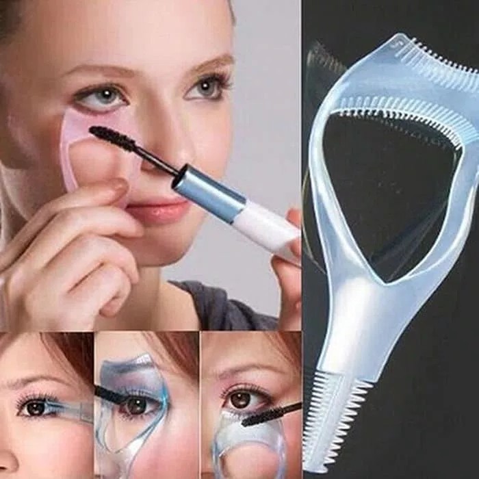 3in1 Alat Makeup Mascara Aplikator Plastik Sisir Bulu Mata